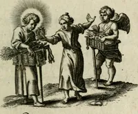 An illustration from Amoris diuini et humani effectus : varii Sacrae Scripturae Sanctorumq[ue] PP. sententijs : ac Gallicis versibus illustrati (1626)