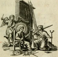 An illustration from Amoris diuini et humani effectus : varii Sacrae Scripturae Sanctorumq[ue] PP. sententijs : ac Gallicis versibus illustrati (1626)