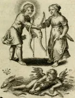 An illustration from Amoris diuini et humani effectus : varii Sacrae Scripturae Sanctorumq[ue] PP. sententijs : ac Gallicis versibus illustrati (1626)
