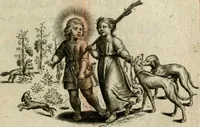 An illustration from Amoris diuini et humani effectus : varii Sacrae Scripturae Sanctorumq[ue] PP. sententijs : ac Gallicis versibus illustrati (1626)