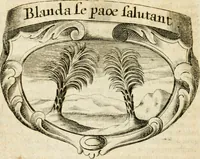 An illustration from Mater amoris et doloris : quam Christus in cruce moriens omnibus ac singulis suis fidelibus in matrem legavit, ecce mater tua : nunc explicata per sacra emblemata, figuras scripturae quàm plurimas, conceptus varios praedicabiles, SS. patrum sententias, raras historias, & pios ad Jesum patientem, ac sanctissimam matrem ejus compatientem affectus : opus omnibus Jesum & Mariam amantibus, praedicantibus, aut meditantibus perutile, com triplici indice considerationum, rerum memorabilium, & concionatorio, formandis per annum concionibus opportuno (1726)