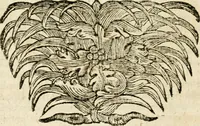 An illustration from Mater amoris et doloris : quam Christus in cruce moriens omnibus ac singulis suis fidelibus in matrem legavit, ecce mater tua : nunc explicata per sacra emblemata, figuras scripturae quàm plurimas, conceptus varios praedicabiles, SS. patrum sententias, raras historias, & pios ad Jesum patientem, ac sanctissimam matrem ejus compatientem affectus : opus omnibus Jesum & Mariam amantibus, praedicantibus, aut meditantibus perutile, com triplici indice considerationum, rerum memorabilium, & concionatorio, formandis per annum concionibus opportuno (1726)