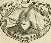 An illustration from Mater amoris et doloris : quam Christus in cruce moriens omnibus ac singulis suis fidelibus in matrem legavit, ecce mater tua : nunc explicata per sacra emblemata, figuras scripturae quàm plurimas, conceptus varios praedicabiles, SS. patrum sententias, raras historias, & pios ad Jesum patientem, ac sanctissimam matrem ejus compatientem affectus : opus omnibus Jesum & Mariam amantibus, praedicantibus, aut meditantibus perutile, com triplici indice considerationum, rerum memorabilium, & concionatorio, formandis per annum concionibus opportuno (1726)