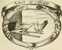 An illustration from Mater amoris et doloris : quam Christus in cruce moriens omnibus ac singulis suis fidelibus in matrem legavit, ecce mater tua : nunc explicata per sacra emblemata, figuras scripturae quàm plurimas, conceptus varios praedicabiles, SS. patrum sententias, raras historias, & pios ad Jesum patientem, ac sanctissimam matrem ejus compatientem affectus : opus omnibus Jesum & Mariam amantibus, praedicantibus, aut meditantibus perutile, com triplici indice considerationum, rerum memorabilium, & concionatorio, formandis per annum concionibus opportuno (1726)