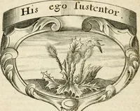 An illustration from Mater amoris et doloris : quam Christus in cruce moriens omnibus ac singulis suis fidelibus in matrem legavit, ecce mater tua : nunc explicata per sacra emblemata, figuras scripturae quàm plurimas, conceptus varios praedicabiles, SS. patrum sententias, raras historias, & pios ad Jesum patientem, ac sanctissimam matrem ejus compatientem affectus : opus omnibus Jesum & Mariam amantibus, praedicantibus, aut meditantibus perutile, com triplici indice considerationum, rerum memorabilium, & concionatorio, formandis per annum concionibus opportuno (1726)