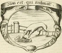 An illustration from Mater amoris et doloris : quam Christus in cruce moriens omnibus ac singulis suis fidelibus in matrem legavit, ecce mater tua : nunc explicata per sacra emblemata, figuras scripturae quàm plurimas, conceptus varios praedicabiles, SS. patrum sententias, raras historias, & pios ad Jesum patientem, ac sanctissimam matrem ejus compatientem affectus : opus omnibus Jesum & Mariam amantibus, praedicantibus, aut meditantibus perutile, com triplici indice considerationum, rerum memorabilium, & concionatorio, formandis per annum concionibus opportuno (1726)