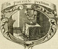 An illustration from Mater amoris et doloris : quam Christus in cruce moriens omnibus ac singulis suis fidelibus in matrem legavit, ecce mater tua : nunc explicata per sacra emblemata, figuras scripturae quàm plurimas, conceptus varios praedicabiles, SS. patrum sententias, raras historias, & pios ad Jesum patientem, ac sanctissimam matrem ejus compatientem affectus : opus omnibus Jesum & Mariam amantibus, praedicantibus, aut meditantibus perutile, com triplici indice considerationum, rerum memorabilium, & concionatorio, formandis per annum concionibus opportuno (1726)