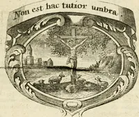 An illustration from Mater amoris et doloris : quam Christus in cruce moriens omnibus ac singulis suis fidelibus in matrem legavit, ecce mater tua : nunc explicata per sacra emblemata, figuras scripturae quàm plurimas, conceptus varios praedicabiles, SS. patrum sententias, raras historias, & pios ad Jesum patientem, ac sanctissimam matrem ejus compatientem affectus : opus omnibus Jesum & Mariam amantibus, praedicantibus, aut meditantibus perutile, com triplici indice considerationum, rerum memorabilium, & concionatorio, formandis per annum concionibus opportuno (1726)