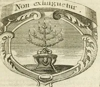 An illustration from Mater amoris et doloris : quam Christus in cruce moriens omnibus ac singulis suis fidelibus in matrem legavit, ecce mater tua : nunc explicata per sacra emblemata, figuras scripturae quàm plurimas, conceptus varios praedicabiles, SS. patrum sententias, raras historias, & pios ad Jesum patientem, ac sanctissimam matrem ejus compatientem affectus : opus omnibus Jesum & Mariam amantibus, praedicantibus, aut meditantibus perutile, com triplici indice considerationum, rerum memorabilium, & concionatorio, formandis per annum concionibus opportuno (1726)