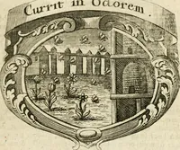 An illustration from Mater amoris et doloris : quam Christus in cruce moriens omnibus ac singulis suis fidelibus in matrem legavit, ecce mater tua : nunc explicata per sacra emblemata, figuras scripturae quàm plurimas, conceptus varios praedicabiles, SS. patrum sententias, raras historias, & pios ad Jesum patientem, ac sanctissimam matrem ejus compatientem affectus : opus omnibus Jesum & Mariam amantibus, praedicantibus, aut meditantibus perutile, com triplici indice considerationum, rerum memorabilium, & concionatorio, formandis per annum concionibus opportuno (1726)