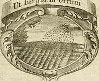 An illustration from Mater amoris et doloris : quam Christus in cruce moriens omnibus ac singulis suis fidelibus in matrem legavit, ecce mater tua : nunc explicata per sacra emblemata, figuras scripturae quàm plurimas, conceptus varios praedicabiles, SS. patrum sententias, raras historias, & pios ad Jesum patientem, ac sanctissimam matrem ejus compatientem affectus : opus omnibus Jesum & Mariam amantibus, praedicantibus, aut meditantibus perutile, com triplici indice considerationum, rerum memorabilium, & concionatorio, formandis per annum concionibus opportuno (1726)