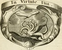 An illustration from Mater amoris et doloris : quam Christus in cruce moriens omnibus ac singulis suis fidelibus in matrem legavit, ecce mater tua : nunc explicata per sacra emblemata, figuras scripturae quàm plurimas, conceptus varios praedicabiles, SS. patrum sententias, raras historias, & pios ad Jesum patientem, ac sanctissimam matrem ejus compatientem affectus : opus omnibus Jesum & Mariam amantibus, praedicantibus, aut meditantibus perutile, com triplici indice considerationum, rerum memorabilium, & concionatorio, formandis per annum concionibus opportuno (1726)