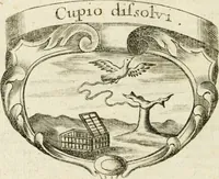 An illustration from Mater amoris et doloris : quam Christus in cruce moriens omnibus ac singulis suis fidelibus in matrem legavit, ecce mater tua : nunc explicata per sacra emblemata, figuras scripturae quàm plurimas, conceptus varios praedicabiles, SS. patrum sententias, raras historias, & pios ad Jesum patientem, ac sanctissimam matrem ejus compatientem affectus : opus omnibus Jesum & Mariam amantibus, praedicantibus, aut meditantibus perutile, com triplici indice considerationum, rerum memorabilium, & concionatorio, formandis per annum concionibus opportuno (1726)