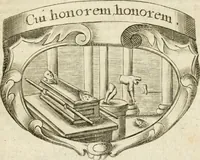 An illustration from Mater amoris et doloris : quam Christus in cruce moriens omnibus ac singulis suis fidelibus in matrem legavit, ecce mater tua : nunc explicata per sacra emblemata, figuras scripturae quàm plurimas, conceptus varios praedicabiles, SS. patrum sententias, raras historias, & pios ad Jesum patientem, ac sanctissimam matrem ejus compatientem affectus : opus omnibus Jesum & Mariam amantibus, praedicantibus, aut meditantibus perutile, com triplici indice considerationum, rerum memorabilium, & concionatorio, formandis per annum concionibus opportuno (1726)