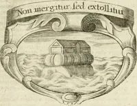 An illustration from Mater amoris et doloris : quam Christus in cruce moriens omnibus ac singulis suis fidelibus in matrem legavit, ecce mater tua : nunc explicata per sacra emblemata, figuras scripturae quàm plurimas, conceptus varios praedicabiles, SS. patrum sententias, raras historias, & pios ad Jesum patientem, ac sanctissimam matrem ejus compatientem affectus : opus omnibus Jesum & Mariam amantibus, praedicantibus, aut meditantibus perutile, com triplici indice considerationum, rerum memorabilium, & concionatorio, formandis per annum concionibus opportuno (1726)