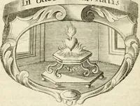 An illustration from Mater amoris et doloris : quam Christus in cruce moriens omnibus ac singulis suis fidelibus in matrem legavit, ecce mater tua : nunc explicata per sacra emblemata, figuras scripturae quàm plurimas, conceptus varios praedicabiles, SS. patrum sententias, raras historias, & pios ad Jesum patientem, ac sanctissimam matrem ejus compatientem affectus : opus omnibus Jesum & Mariam amantibus, praedicantibus, aut meditantibus perutile, com triplici indice considerationum, rerum memorabilium, & concionatorio, formandis per annum concionibus opportuno (1726)