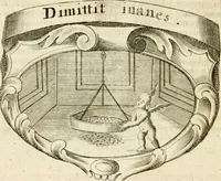 An illustration from Mater amoris et doloris : quam Christus in cruce moriens omnibus ac singulis suis fidelibus in matrem legavit, ecce mater tua : nunc explicata per sacra emblemata, figuras scripturae quàm plurimas, conceptus varios praedicabiles, SS. patrum sententias, raras historias, & pios ad Jesum patientem, ac sanctissimam matrem ejus compatientem affectus : opus omnibus Jesum & Mariam amantibus, praedicantibus, aut meditantibus perutile, com triplici indice considerationum, rerum memorabilium, & concionatorio, formandis per annum concionibus opportuno (1726)