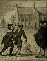 An illustration from Amstelredams eer ende opcomen, : door de denckwaerdighe miraklen aldaer gescheid, aen ende door het H. Sacrement des altaers. Anno 1345 (1639)