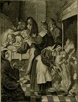 An illustration from Amstelredams eer ende opcomen, : door de denckwaerdighe miraklen aldaer gescheid, aen ende door het H. Sacrement des altaers. Anno 1345 (1639)