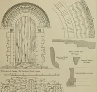 An illustration from An analysis of Gothic architecture. Illustrated by a series of upwards of seven hundred examples of doorways, windows, mouldings, roofs, arches, crosses, panels, buttresses, seats, screens, etc., and accompanied with remarks on the several details of an ecclesiastical edifice (1903)