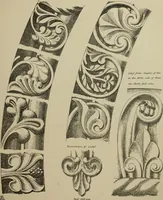 An illustration from An analysis of Gothic architecture. Illustrated by a series of upwards of seven hundred examples of doorways, windows, mouldings, roofs, arches, crosses, panels, buttresses, seats, screens, etc., and accompanied with remarks on the several details of an ecclesiastical edifice (1903)