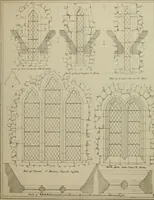 An illustration from An analysis of Gothic architecture. Illustrated by a series of upwards of seven hundred examples of doorways, windows, mouldings, roofs, arches, crosses, panels, buttresses, seats, screens, etc., and accompanied with remarks on the several details of an ecclesiastical edifice (1903)