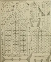 An illustration from An analysis of Gothic architecture. Illustrated by a series of upwards of seven hundred examples of doorways, windows, mouldings, roofs, arches, crosses, panels, buttresses, seats, screens, etc., and accompanied with remarks on the several details of an ecclesiastical edifice (1903)