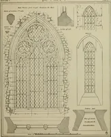 An illustration from An analysis of Gothic architecture. Illustrated by a series of upwards of seven hundred examples of doorways, windows, mouldings, roofs, arches, crosses, panels, buttresses, seats, screens, etc., and accompanied with remarks on the several details of an ecclesiastical edifice (1903)