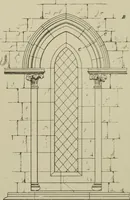 An illustration from An analysis of Gothic architecture. Illustrated by a series of upwards of seven hundred examples of doorways, windows, mouldings, roofs, arches, crosses, panels, buttresses, seats, screens, etc., and accompanied with remarks on the several details of an ecclesiastical edifice (1903)