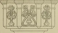 An illustration from An analysis of Gothic architecture. Illustrated by a series of upwards of seven hundred examples of doorways, windows, mouldings, roofs, arches, crosses, panels, buttresses, seats, screens, etc., and accompanied with remarks on the several details of an ecclesiastical edifice (1903)