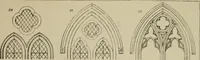 An illustration from An analysis of Gothic architecture. Illustrated by a series of upwards of seven hundred examples of doorways, windows, mouldings, roofs, arches, crosses, panels, buttresses, seats, screens, etc., and accompanied with remarks on the several details of an ecclesiastical edifice (1903)