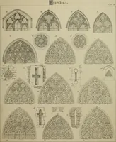 An illustration from An analysis of Gothic architecture. Illustrated by a series of upwards of seven hundred examples of doorways, windows, mouldings, roofs, arches, crosses, panels, buttresses, seats, screens, etc., and accompanied with remarks on the several details of an ecclesiastical edifice (1903)