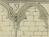 An illustration from An analysis of Gothic architecture. Illustrated by a series of upwards of seven hundred examples of doorways, windows, mouldings, roofs, arches, crosses, panels, buttresses, seats, screens, etc., and accompanied with remarks on the several details of an ecclesiastical edifice (1903)
