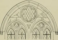 An illustration from An analysis of Gothic architecture. Illustrated by a series of upwards of seven hundred examples of doorways, windows, mouldings, roofs, arches, crosses, panels, buttresses, seats, screens, etc., and accompanied with remarks on the several details of an ecclesiastical edifice (1903)