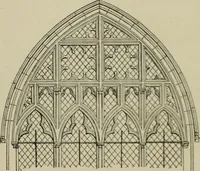 An illustration from An analysis of Gothic architecture. Illustrated by a series of upwards of seven hundred examples of doorways, windows, mouldings, roofs, arches, crosses, panels, buttresses, seats, screens, etc., and accompanied with remarks on the several details of an ecclesiastical edifice (1903)