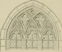 An illustration from An analysis of Gothic architecture. Illustrated by a series of upwards of seven hundred examples of doorways, windows, mouldings, roofs, arches, crosses, panels, buttresses, seats, screens, etc., and accompanied with remarks on the several details of an ecclesiastical edifice (1903)