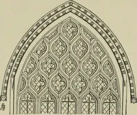 An illustration from An analysis of Gothic architecture. Illustrated by a series of upwards of seven hundred examples of doorways, windows, mouldings, roofs, arches, crosses, panels, buttresses, seats, screens, etc., and accompanied with remarks on the several details of an ecclesiastical edifice (1903)