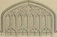 An illustration from An analysis of Gothic architecture. Illustrated by a series of upwards of seven hundred examples of doorways, windows, mouldings, roofs, arches, crosses, panels, buttresses, seats, screens, etc., and accompanied with remarks on the several details of an ecclesiastical edifice (1903)