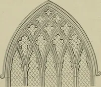 An illustration from An analysis of Gothic architecture. Illustrated by a series of upwards of seven hundred examples of doorways, windows, mouldings, roofs, arches, crosses, panels, buttresses, seats, screens, etc., and accompanied with remarks on the several details of an ecclesiastical edifice (1903)