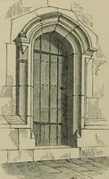 An illustration from An analysis of Gothic architecture. Illustrated by a series of upwards of seven hundred examples of doorways, windows, mouldings, roofs, arches, crosses, panels, buttresses, seats, screens, etc., and accompanied with remarks on the several details of an ecclesiastical edifice (1903)