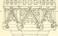An illustration from An analysis of Gothick architecture : illustrated by a series of upwards of seven hundred examples of doorways, windows, etc., and accompanied with remarks on the several details of an ecclesiastical edifice (1849)