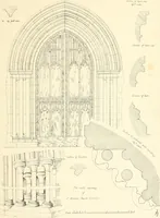 An illustration from An analysis of Gothick architecture : illustrated by a series of upwards of seven hundred examples of doorways, windows, etc., and accompanied with remarks on the several details of an ecclesiastical edifice (1849)