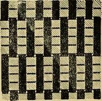 An illustration from The analysis & reproduction of textile fabrics : being a reasonable explanation of the necessary calculations and processes involved in analysing, effecting the required changes, and reproducing all the principal types of woven textures, from the raw materials to the finished cloth ; with an appendix upon "The cost of cloths." (1894)