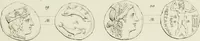 An illustration from Ancient coins of Greek cities and kings. From various collections principally in Great Britain; (1831)