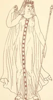 An illustration from Ancient Greek female costume : illustrated by one hundred and twelve plates and numerous smaller illustrations ; with descriptive letterpress and descriptive passages from the works of Homer, Hesiod, Herodotus, Aeschylus, Euripides, Aristophanes, Theocritus, Xenophon, Lucian, and other Greek authors (1882)