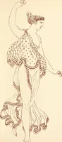 An illustration from Ancient Greek female costume : illustrated by one hundred and twelve plates and numerous smaller illustrations ; with descriptive letterpress and descriptive passages from the works of Homer, Hesiod, Herodotus, Aeschylus, Euripides, Aristophanes, Theocritus, Xenophon, Lucian, and other Greek authors (1882)