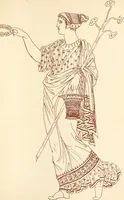 Picture 62 of 176 from Ancient Greek female costume : illustrated by one hundred and twelve plates and numerous smaller illustrations ; with descriptive letterpress and descriptive passages from the works of Homer, Hesiod, Herodotus, Aeschylus, Euripides, Aristophanes, Theocritus, Xenophon, Lucian, and other Greek authors (1882), leaf 138