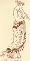 Picture 63 of 176 from Ancient Greek female costume : illustrated by one hundred and twelve plates and numerous smaller illustrations ; with descriptive letterpress and descriptive passages from the works of Homer, Hesiod, Herodotus, Aeschylus, Euripides, Aristophanes, Theocritus, Xenophon, Lucian, and other Greek authors (1882), leaf 140