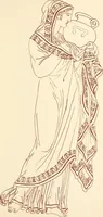 Picture 64 of 176 from Ancient Greek female costume : illustrated by one hundred and twelve plates and numerous smaller illustrations ; with descriptive letterpress and descriptive passages from the works of Homer, Hesiod, Herodotus, Aeschylus, Euripides, Aristophanes, Theocritus, Xenophon, Lucian, and other Greek authors (1882), leaf 142