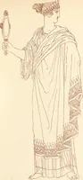 Picture 67 of 176 from Ancient Greek female costume : illustrated by one hundred and twelve plates and numerous smaller illustrations ; with descriptive letterpress and descriptive passages from the works of Homer, Hesiod, Herodotus, Aeschylus, Euripides, Aristophanes, Theocritus, Xenophon, Lucian, and other Greek authors (1882), leaf 148
